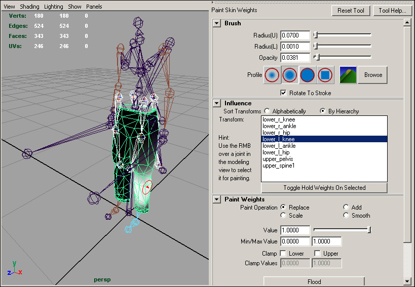 Mesh Binding to Skeleton